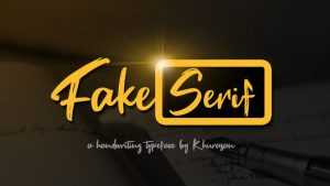 Fake Serif Script Font › Fontesk