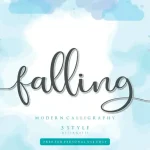 Falling Calligraphy Font