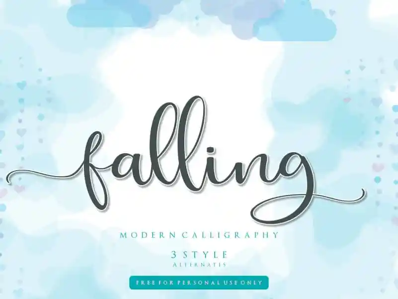 Falling Calligraphy Font