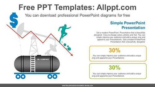Falling Oil Prices PowerPoint Diagram