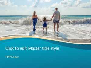 Family Beach Trip PowerPoint Template