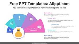 Fan-Shaped Stairs PowerPoint Diagram