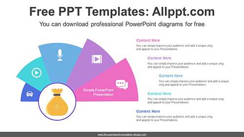 Fan-Shaped Stairs PowerPoint Diagram