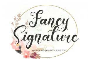 Fancy Signature Script Font
