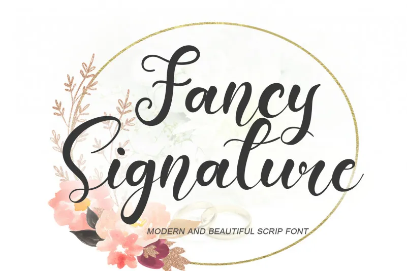 Fancy Signature Script Font