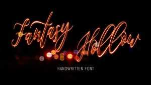 Fantasy Hollow Script Font › Fontesk