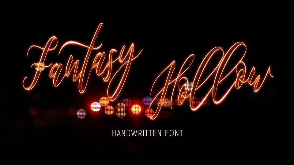Fantasy Hollow Script Font › Fontesk