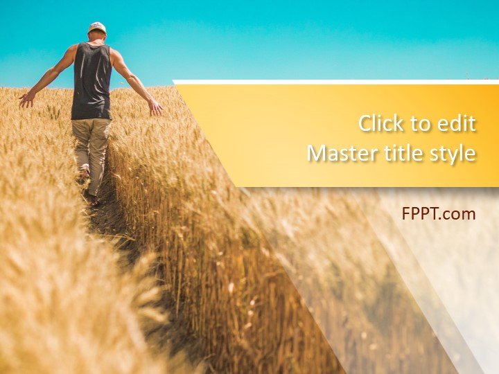 Farmer Man Working PowerPoint Template