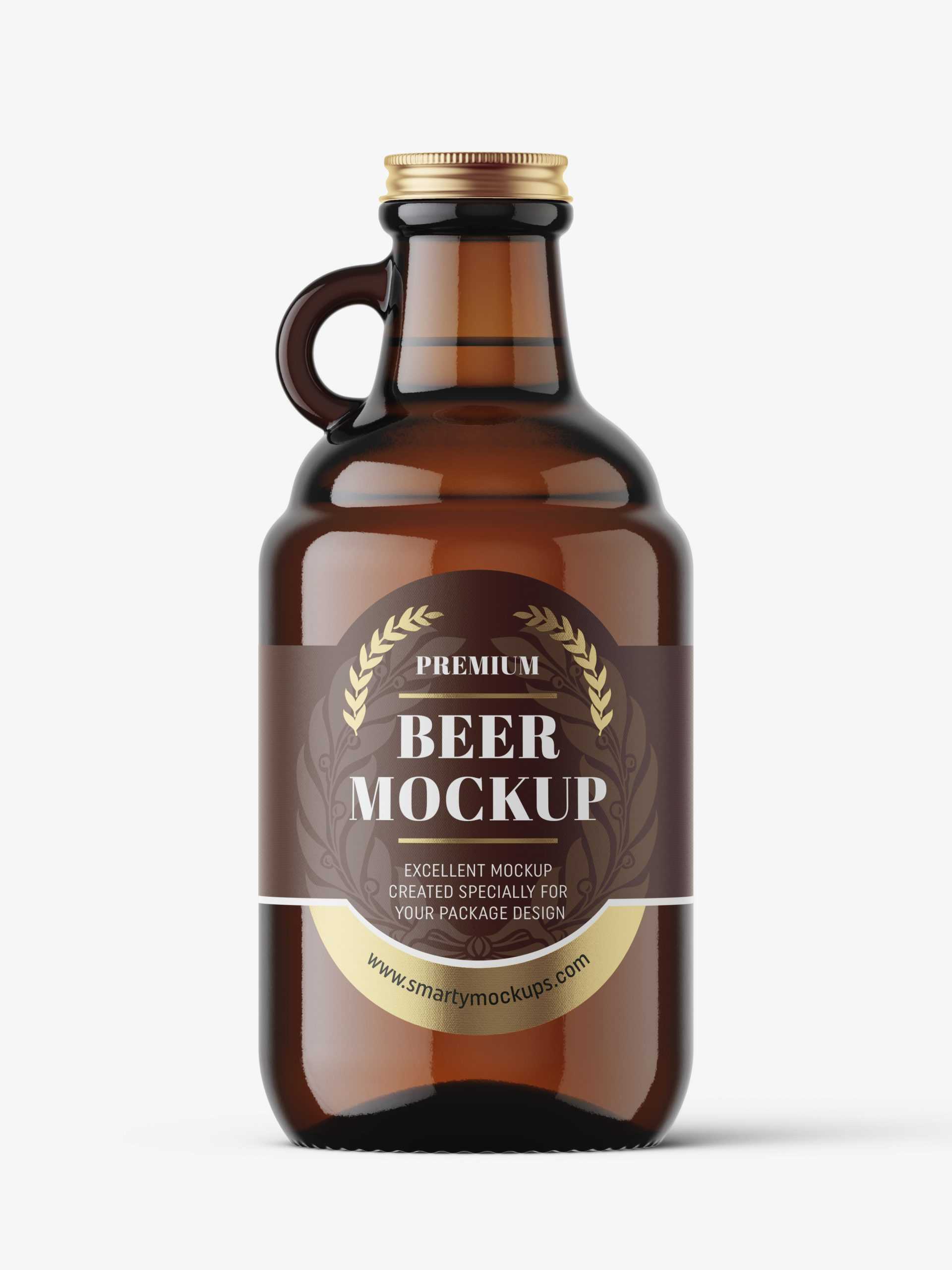 Farmhouse growler bottle mockup