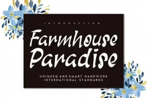 Farmhouse Paradise Brush Font