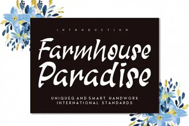 Farmhouse Paradise Brush Font