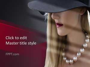 Fashion Model Woman PowerPoint Template