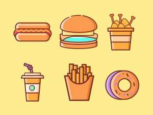 Fast Food Vector Icons (AI)