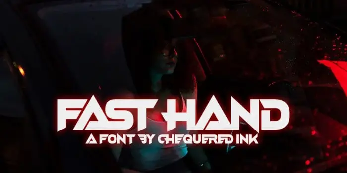 Fast Hand Display Font