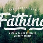 Fathing Calligraphy Font - Fonte Grátis Fathing Calligraphy Font