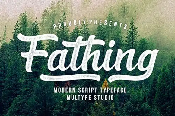 Fathing Calligraphy Font