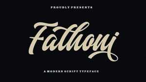 Fathoni Script Font › Fontesk