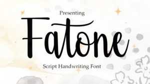 Fatone Script Font › Fontesk