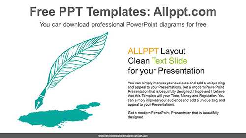 Feathered Nib PowerPoint Diagram