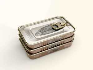 Fee Sardine Fish Can Mockup (PSD)