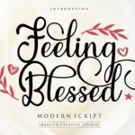 Feeling Blessed Calligraphy Font