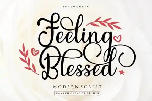 Feeling Blessed Calligraphy Font