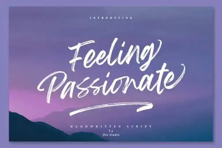 Feeling Passionate Brush Font
