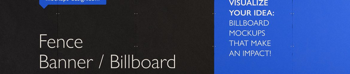 Fence billboard mockup Fence billboard mockup