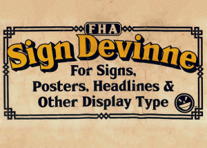 FHA Sign DeVinneNC Font