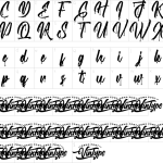 Mapa de caracteres da fonte Fight Hard Font