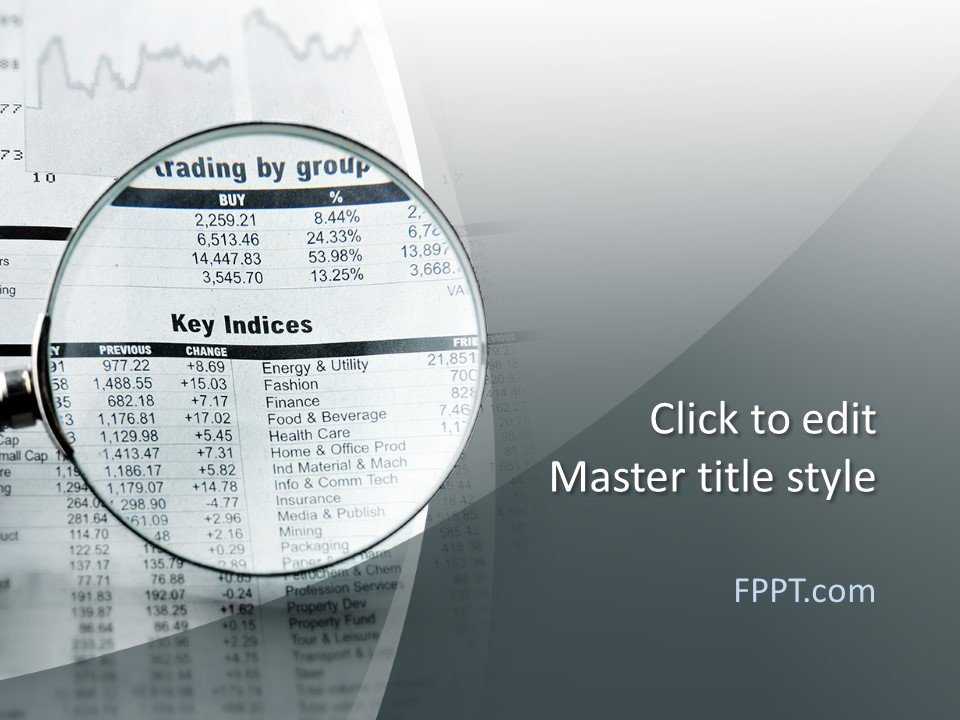 Finance Report PowerPoint Template
