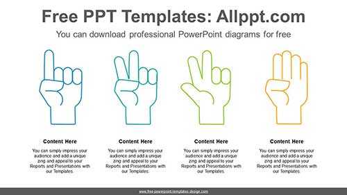 Finger Numbering PowerPoint Diagram