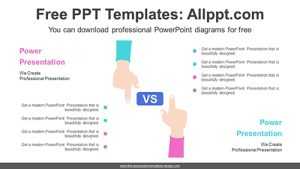Fingers Pointing Direction PowerPoint Diagram