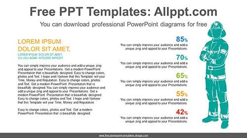 Firefighter Silhouette PowerPoint Diagram