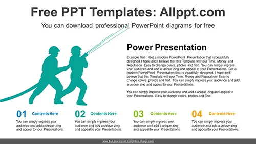 Firefighters Silhouette PowerPoint Diagram