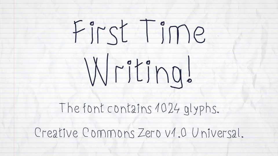First Time Writing! Font › Fontesk