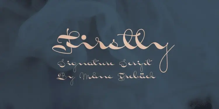 Firstly Script Font
