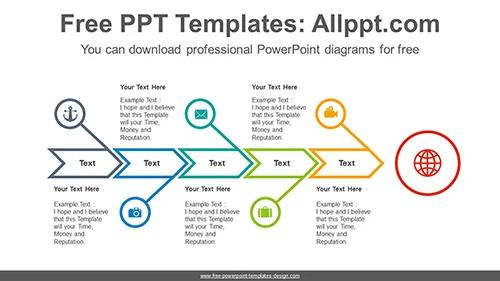 Fishbone arrow PowerPoint Diagram Template