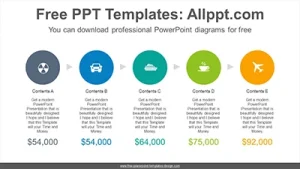 Five circle PowerPoint Diagram Template