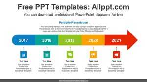 Five Divided Big Arrow PowerPoint Diagram