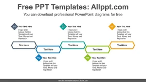 Five hexagon diagrams PowerPoint Diagram Template