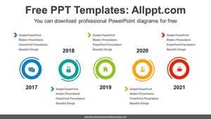 Five Line Circle PowerPoint Diagram