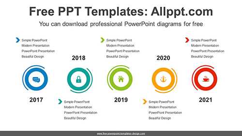Five Line Circle PowerPoint Diagram
