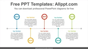 Five line circles PowerPoint Diagram Template
