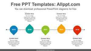 Five placemark icon PowerPoint Diagram Template