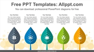 Five trees list PowerPoint Diagram Template