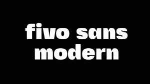 Fivo Sans Modern Font › Fontesk