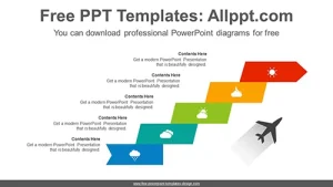 Flag Stair Arrow PowerPoint Diagram Template