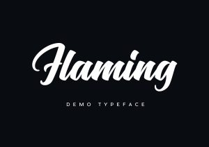Flaming Script Font
