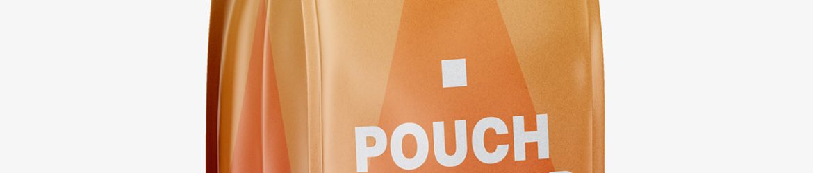 Flat bottom pouch mockup / matt